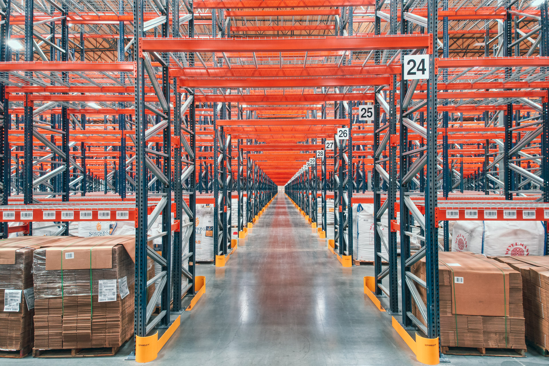 Industrial pallet racking installation in Plainfield warehouse